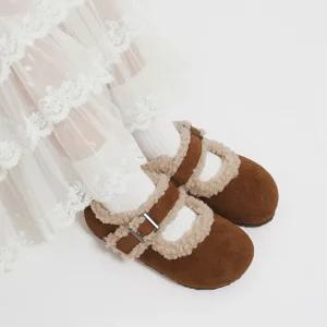 포어 뽀글이 메리제인 플랫 로퍼 WTSDR4h547