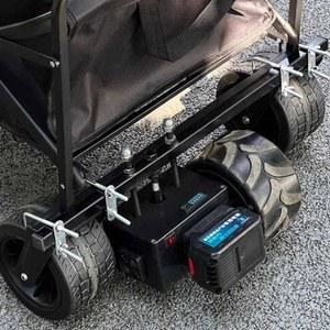 캠핑 전동 웨건 보조 지구력 가능 캠핑장 무음 가벼운 카키 대용량 트레일러 자동