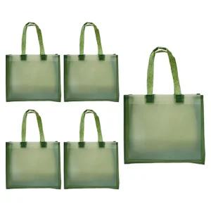 특대 반투명 PVC 5개 쇼핑백 그린꽃가방 비닐 선물 플라워 꽃집 다발 정사각 칼라 그린 핑크 생화 화분 꽃