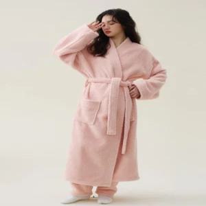 여성용 겨울 따뜻한 롱 수면 파자마세트 겨울잠옷 수면바지 잠옷세트