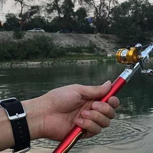 미니 릴 낚시대 여행용 펜낚시 접이식 휴대용 낚시대 세트 초미니 콤팩트 초경량 어린이 초보 레저 용품