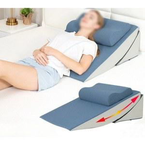 침대 등받이쿠션 요추 조절 메모리 받침 경사 허리베개