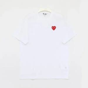 [꼼데가르송]꼼데가르송 레드 하트 패치 비즈로고 반팔 여성 티셔츠 AX T801 051 2