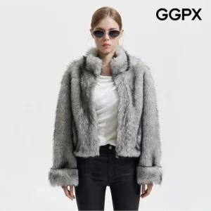 [GGPX] 그라데이션 시크 퍼 자켓 (GPAJK002F)