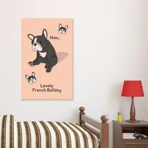 ( 출고옵션 - 25X25cm ) 강아지 캔버스액자 헝그리 프 (WF167D6)