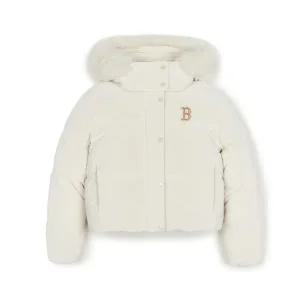 [MLB] 여성 베이직 유광 후드탈착 FUR 크롭 패딩 A5 3FDJB2146 43CRD