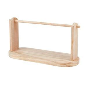 OLYCRAFT 나무 코바늘 뜨개질 실 홀더 1.3x0.5x0.6 인치 리본 정리 랙 보관 수제 디스펜서 도구를 위한 단일 회전 보관함