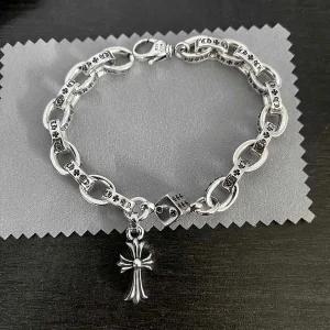 CH 은 십자가 주사위 팔찌 남성 펑크 스타일