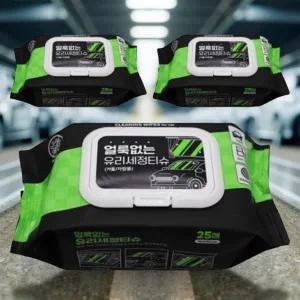 유막 제거 물티슈 유리 기름때 제거 차랑용 다용도 세정 세차 티슈 25개