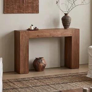 비아트 빈티지 고재 원목 복도 통나무 현관 1000 테이블 진열대 콘솔