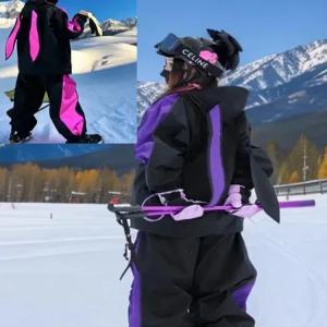 슈슈숀숀 어스투 스노우보드복 보드복상의 세트 여성