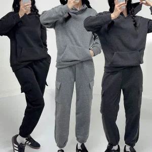 기모무지후드세트/맨투맨/트레이닝복/기모트레이닝세트/추리닝/츄리닝/운동복/긴팔/배기바지/조거바지/겨울/간절기
