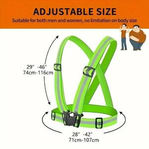 반사 조끼 러닝 기어, 야간 사이클링, 하이킹, 조깅, 개 산책을 위한 고가시성 조절 가능한 안전 조끼