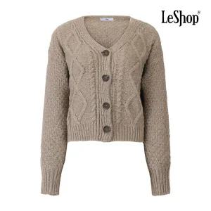 [르샵] BPBKC011A 버튼 프런트 피셔 니트 가디건