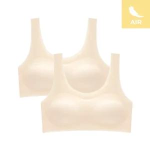 수아팜 [몰드부착형] 주니어 2단계 에어 실크 심리스 브라 2매_스킨