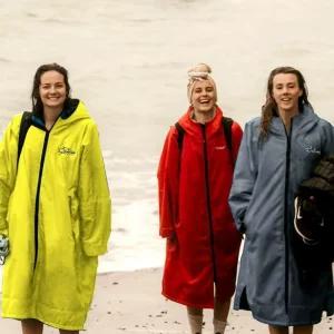 드라이 로브 타올 회색 비치타올 가운 후드 물놀이 수영