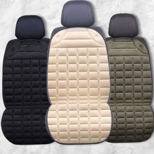 겨울철 방석 극세사 겨울용 따뜻한 차량용 시트 방석 보온 등받이 커버 열선 온열