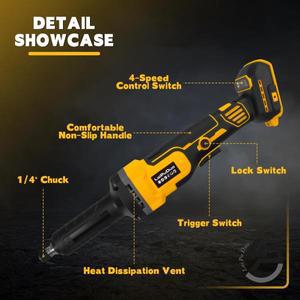 브러시리스 다이 그라인더 4단 무선 전동 녹 제거 연마 광택 파워 툴 (디월트 20V 배터리 핀용)