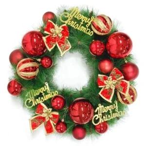 ( )리크플 원형 리스 크리스마스 벽장식 트리 40cm 리스 마스 크 벽 장식 트리 소품 풀세트 열매 성탄