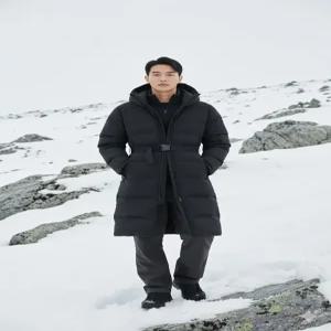 [매장정품]  kolonsport 여성 쿠치 벨티드 롱 다운 TVJDW25622BLK