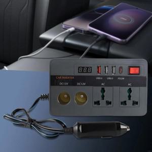 DC모터2025 모바일 장치용 새로운 고효율 12V 220V 차량용 인버터 300W 컴팩트 사이즈 AC 콘센트