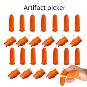 엄지 커터 분리기 손가락 수확 칼 보호 끝 고무 커버  야채 따기 장치  가정 원예 도구  1 개