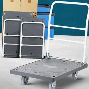 플라스틱 접이식 운반구 무소음 접이식 대차 바퀴 산업용 창고