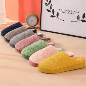 파스텔 겨울 방한 털실내화 사무실 거실화 층간소음 여성털실내화