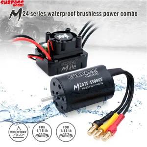 호환  SURPASS HOBBY 방수 M2430 2435 2440 Wltoys 116 118 RC 트럭 몬스터 카 보트 용 M35A ESC 2S 콤보가