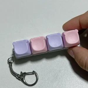 곰돌이 키보드 딸깍이 키캡 피젯토이 키링 4구 장난감