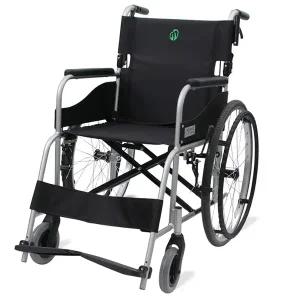 [케어메이트] 보호자 브레이크 알루미늄 휠체어 CM702A - 22인치 PU타이어