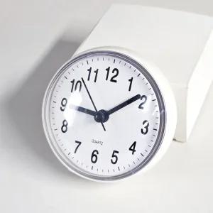 무소음 화장실 방수 시계 욕실용 벽시계 흡착