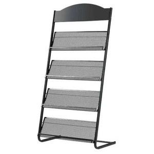 잡지 선반 책장 인테리어 원목 디스플레이 곡선 검정1 북케이스 사층 판촉물 철제