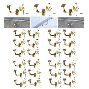 6개 난간 지지대 사무실 쇼핑몰 가정용개선 작업용 건축용 나사 포함 하드웨어 계단 손잡이 브래킷