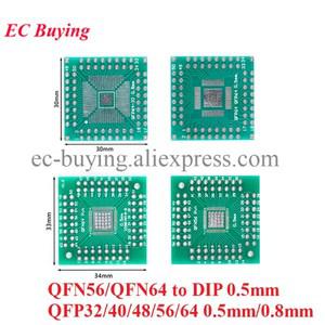 10 개/몫 QFN56 QFP32 QFP40 어댑터 보드 변환기 패치-DIP 0.5mm 전송 플레이트