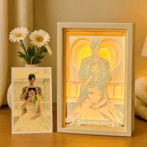 주문제작 무드등 페이퍼아트 커스텀 조명 굿즈 결혼 선물