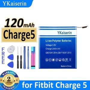 YKaiserin 271617 스마트 스포츠 워치 배터리 Fitbit Charge 5 용 교체 AKKU 및  도구 120mAh