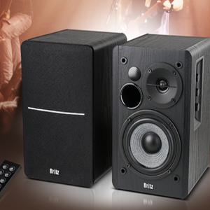 브리츠/고출력 스피커 가정용 업소용/매장용/대출력/앰프내장/po9/고밀도 MDF소재 MP3/PC/T