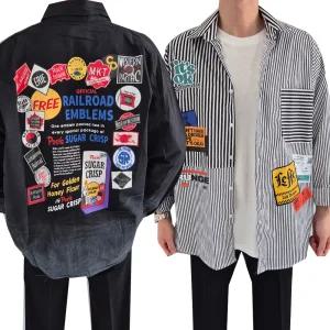 남자 오버핏 셔츠 체크 남방 가을 난방