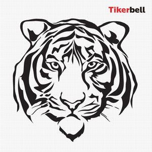티커벨 호랑이02 대형 데칼스티커 TKL-21
