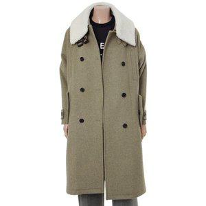 갤러리아 [역시즌인하][15겨울]더블버튼 양털트리밍 롱코트(9105411113)