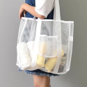 비치백(L)/숄더 그물 망사 가방 쇼핑 장바구니