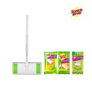 3M 스카치브라이트 올터치 대형 막대걸레 + 정전기포 40매 +물걸레포 1매
