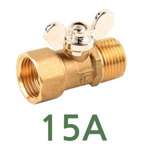 신주 나비 속 겉 밸브 15A 동파이프 닛플 배관 연결 부속 나사 벨브 철물 용품 설비 자재 기계 호스