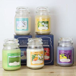 더허브샵 소이캔들 향초 유리병 대형 567g 12종