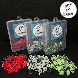 케이앵글러 볼락 지그헤드 벌크 30개입 형광/야광 레드 화이트 그린