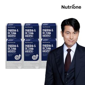 뉴트리원 정우성 어골칼슘 마그네슘 비타민D 6박스(6개월분) 아연 뼈건강