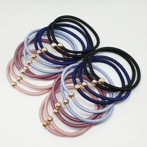 얌뚱이 심플볼 100개 머리끈 헤어끈 검정고무줄 고무줄세트 선물 헤어악세사리 밴드 고탄력 팔찌 끈