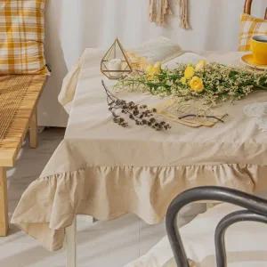 스타일링홈 피그먼트 광목 프릴식탁보