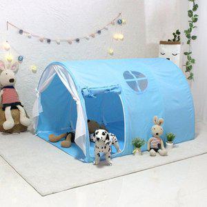 [키즈돔]도어 3단 플레이텐트(블루) / 놀이텐트 / 침대텐트 / 인디언텐트
